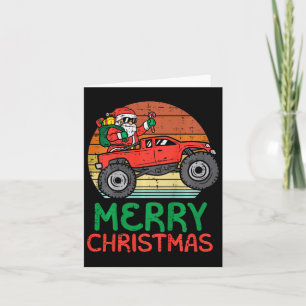 Carte Joyeux Noël Père Noël Monster Truck Xmas Pj T