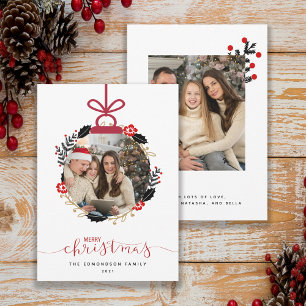 Carte Joyeux Noël Photo Globe Orament Card