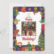 Carte Joyeux Noël Photo Holiday