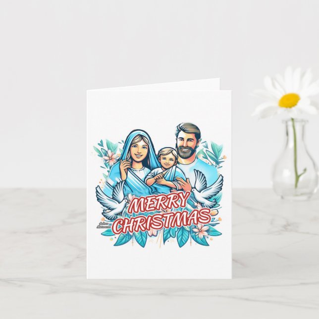 Carte Joyeux Noël plié (Petite plante)