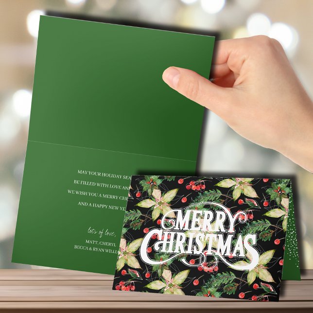 Carte Joyeux Noël Poinsettias (Créateur téléchargé)