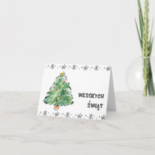 Carte Joyeux Noël polonais