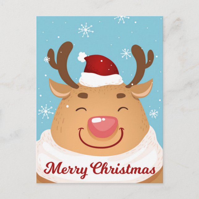 Carte Joyeux Noël Reindeer sur mesure (Devant)