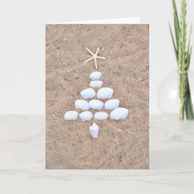 Carte Joyeux Noël - Sable d'arbre de Noël (Devant)