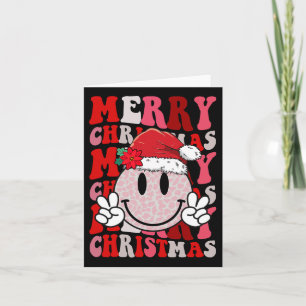 Carte Joyeux Noël Smile Face Père Noël Casquette Super