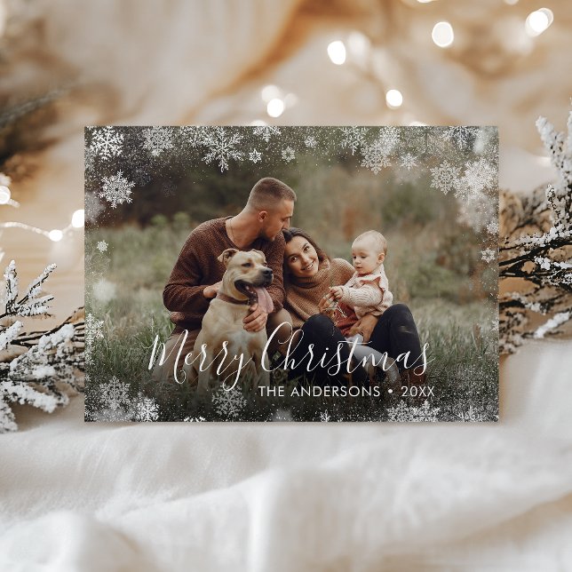 Carte Joyeux Noël Snowflakes (Créateur téléchargé)