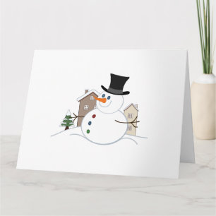Carte Joyeux Noël Snowman Illustration Carrelage en céra