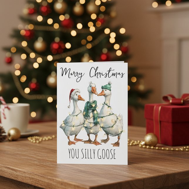 Carte Joyeux Noël, sot Goose (Créateur téléchargé)