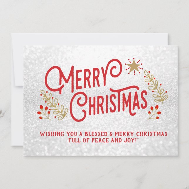 Carte Joyeux Noël, style Vintage (Devant)