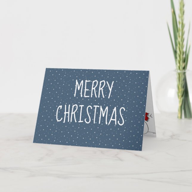 Carte Joyeux Noël sur les étoiles (Devant)