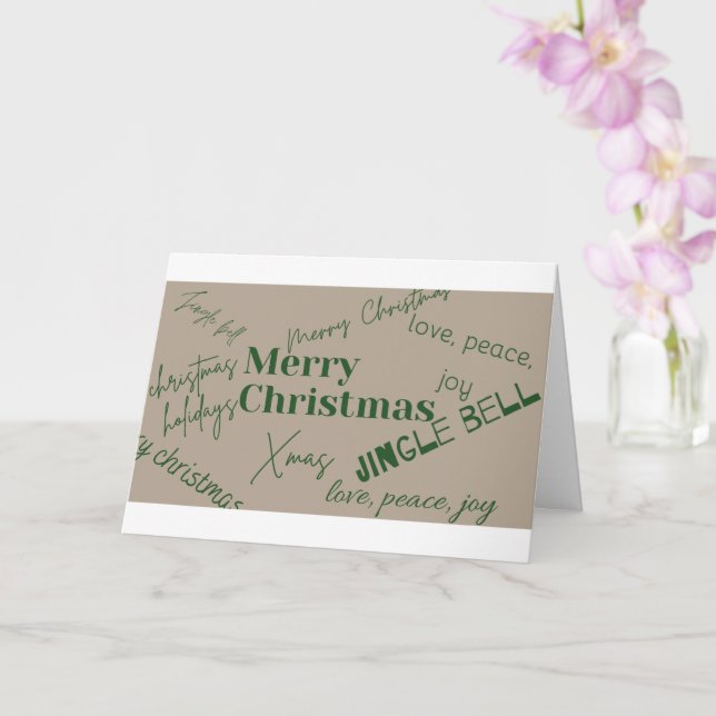 Carte Joyeux Noël unique (Orchidée)