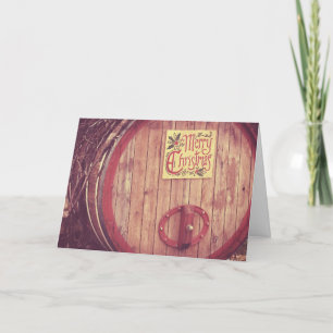 Carte Joyeux Noël Vin Barrel
