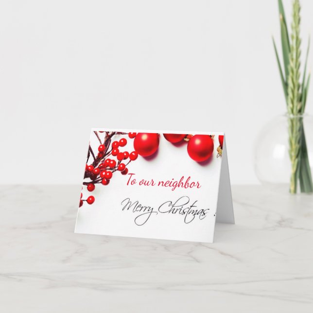 CARTE **JOYEUX NOËL** "VOISIN" (Devant)