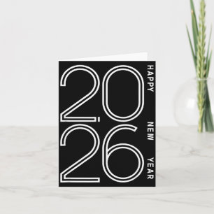 Carte Joyeux Nouvel An 2026 Soirée de fête de la Saint-S