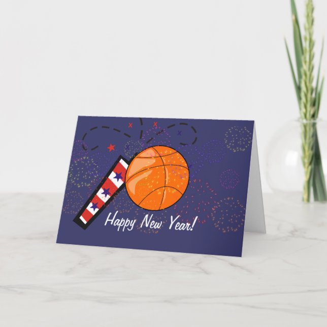 Carte - Joyeux Nouvel An Basketball (Devant)