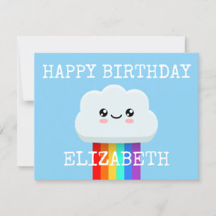 Carte Joyeux nuage d'anniversaire