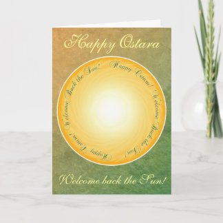 Carte Joyeux Ostara ! Bienvenue au Soleil !