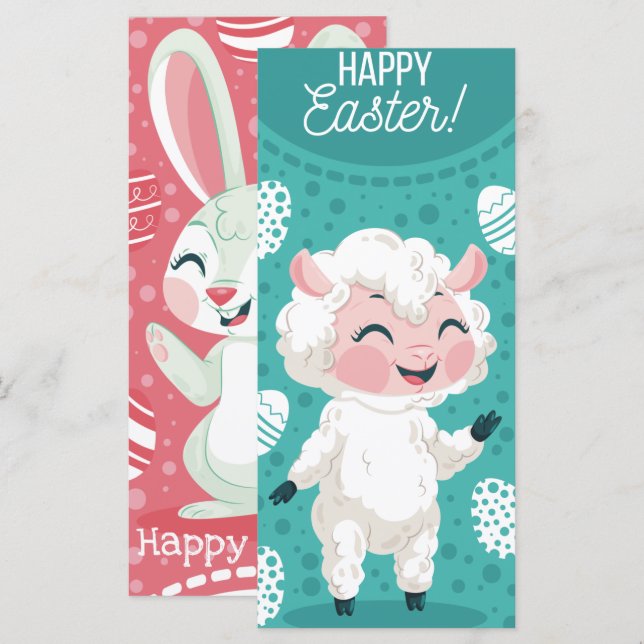 Carte Joyeux Pâques (Devant / Derrière)