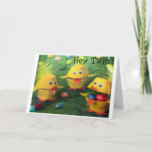 CARTE JOYEUX "PÂQUES" ET "PRINTEMPS" À ****MON JUMEAU***