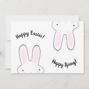 Carte Joyeux Pâques Joyeux Printemps mignon lapin drôle 