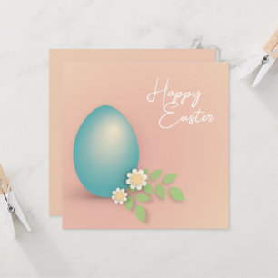 Carte Joyeux pastel oeuf de Pâques conception florale pr