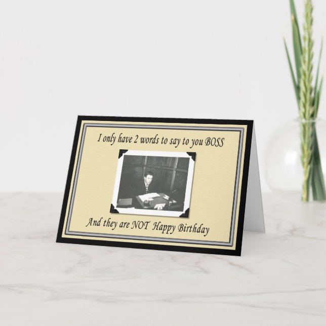 Carte Joyeux patron d'anniversaire (Devant)