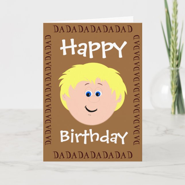 Carte Joyeux père d'anniversaire de fille (Devant)