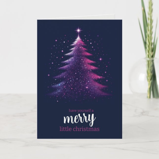 Carte Joyeux Petit Arbre de Noël (Devant)