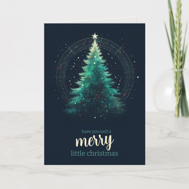 Carte Joyeux Petit Arbre de Noël (Devant)