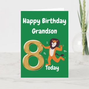 Carte Joyeux petit-fils du 8e anniversaire