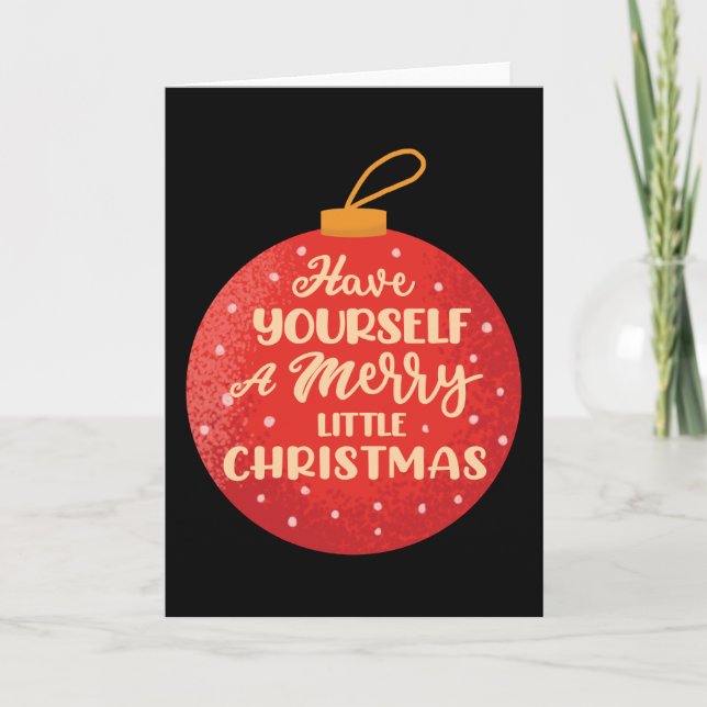 Carte Joyeux petit Noël, Balle de Noël (Devant)