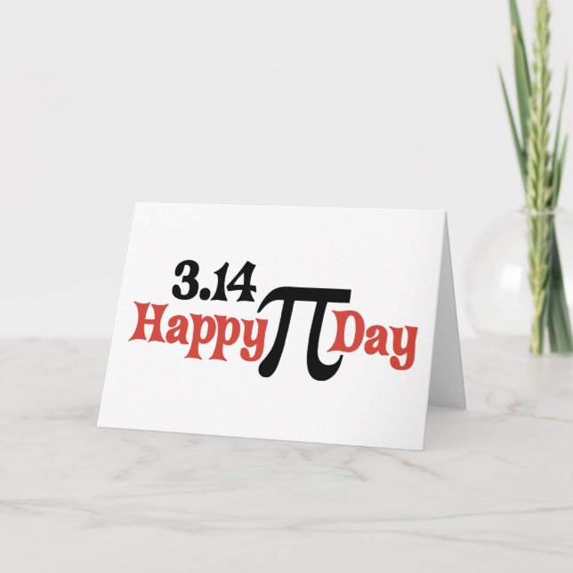 Carte Joyeux Pi Day 3.14 - 14 mars (Devant)