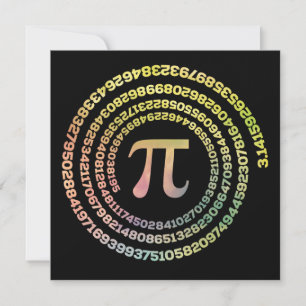 Carte Joyeux Pi Day Funny School Math Spiral Texte