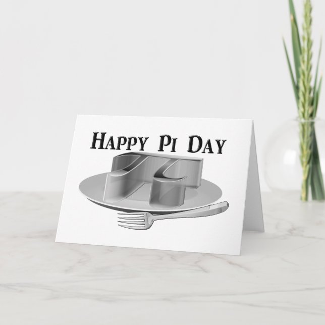 Carte Joyeux Pi Day - Pi on a Silver Platter (Devant)