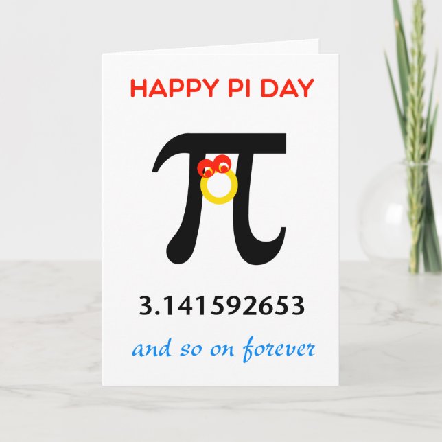 Carte Joyeux Pi Day, So On and Forever (Devant)
