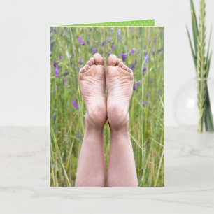 Carte Joyeux Pieds Nus Anniversaire
