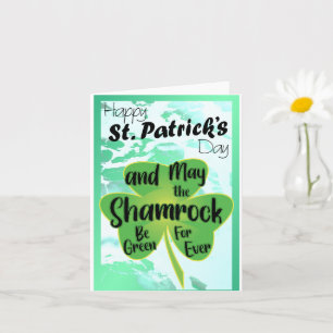 Carte Joyeux poème irlandais Jour de la Saint Patrick