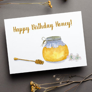Carte Joyeux pot de miel d'anniversaire