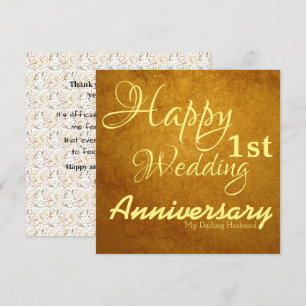 Carte Joyeux premier anniversaire de Mariage à mon mari