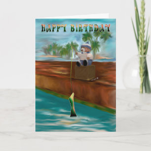 Carte Joyeux premier anniversaire Teddy ours avec pull &