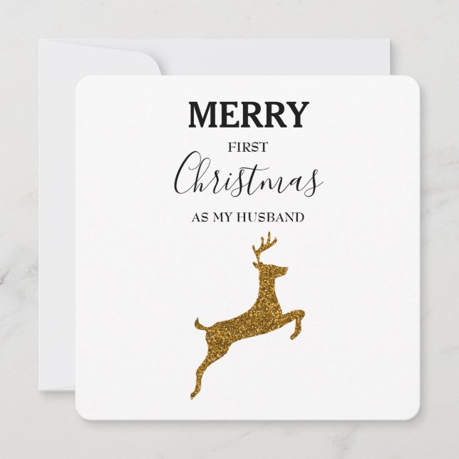 Carte Joyeux Premier Mari de Noël Nouveautés (Devant)