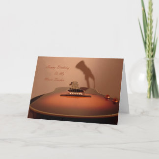 Carte Joyeux professeur de musique d'anniversaire