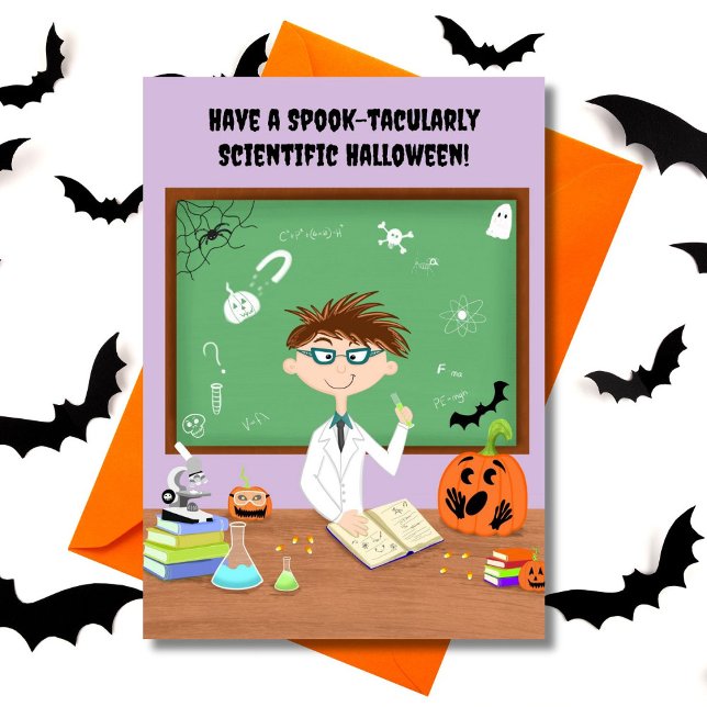 Carte Joyeux professeur de sciences Halloween (Créateur téléchargé)