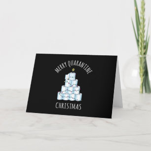 Carte Joyeux Quarantaine Arbre de Noël Papier toilette