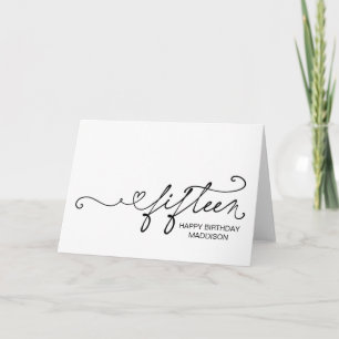Carte Joyeux Quinzième Anniversaire Quinze Ans 15ème
