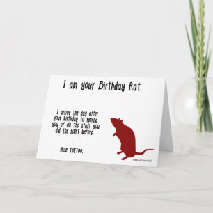 Carte Joyeux Rat d'Anniversaire