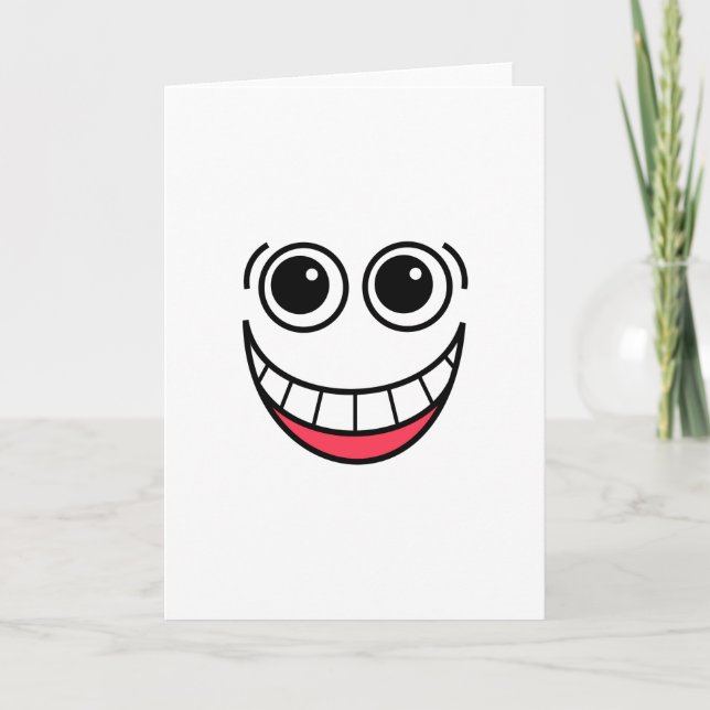 Carte Joyeux rire drôle Drôle Drôle Dessin Dessin Visage (Devant)