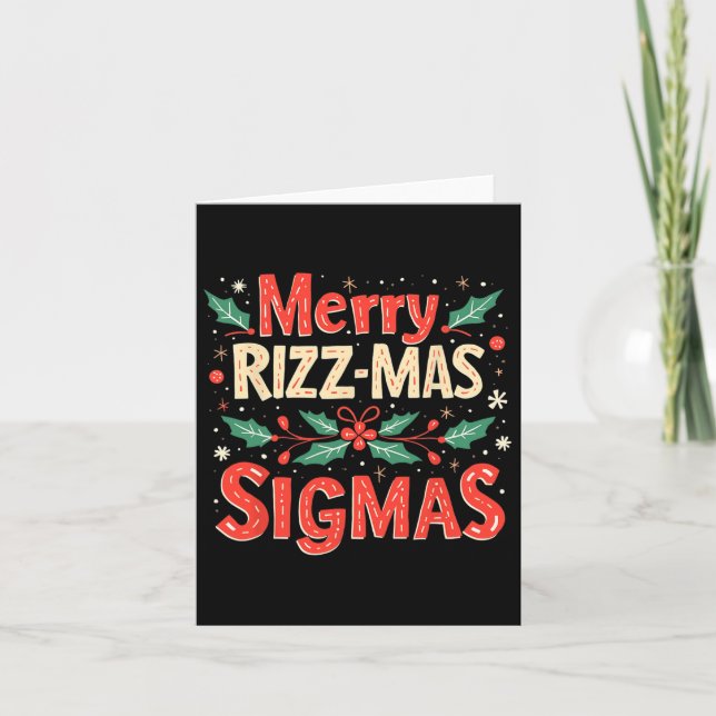 Carte Joyeux Rizz Mas Sigmas Funny Gen Alpha Xmas Père N (Devant)