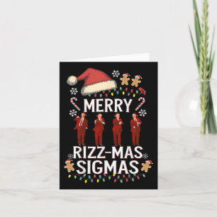 Carte Joyeux Rizz Mas Sigmas Gen Alpha Trump Noël Pj
