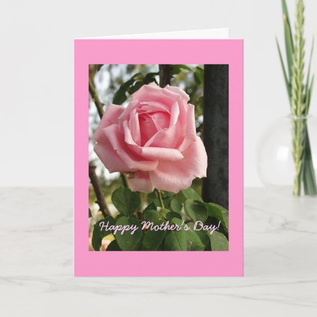 Carte "Joyeux Rose de la Fête des Mères" (Devant)